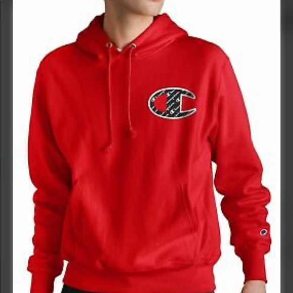 Red Champion Hoodie - Picture 1 of 2